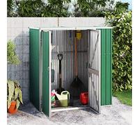Festnight Abri de Jardin, Remise pour Outils, Cabanon Porte verrouillable, Abri à Outils de Jardin, Vert, Acier galvanisé 161x161x89 cm