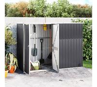Festnight abris de Jardin Metal cabane de Jardin Acier galvanisé - Remise pour Outils - abri vélo - abri Poubelle-résistant aux intempéries- Portes verrouillables-Anthracite 225 x 89 x 161 cm