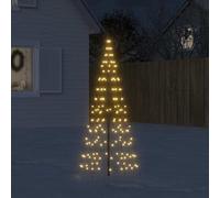 Festnight Arbre de Noël Cône Lumineuse avec Etoile Sapin de Noël Guirlande Lumineux Intérieur Extérieur Lumière de Noël extérieure Décoration de Noël-Blanc chaud-180 cm