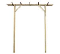 Festnight Arche de Jardin Pergola en Bois avec Treillis 200 x 40 x 205cm