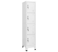 Festnight Armoire à Casiers en Acier avec 4 Compartiments 38 x 45 x 180 cm