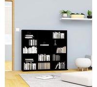 Festnight Armoire à CD étagère de Rangement Bibliothèque de Salon Noir 102x16x89,5 cm Aggloméré