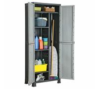 Festnight Armoire de Rangement en Plastique pour Balcon et Jardin - Extérieur - 68 x 39 x 171.5 cm - 6x