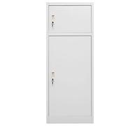 Festnight Armoire de Sellerie Métallique d'Écurie - Armoire à Selles en Acier - Gris Clair - 53 x 53 x 140 cm