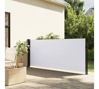 Festnight Auvent latéral rétractable 100x500 cm Store Brise Vue Jardin Retractable Store latéral Enroulable Brise Soleil Paravent Exterieur Opaque-Blanc-100 x 500 cm