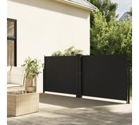 Festnight Auvent latéral rétractable 120x1000 cm Store Latéral Vertical Paravent Rétractable Protection Solaire Brise Vue Rétractable pour Balcon Jardin Terrasse -Noir-120 x 1000 cm