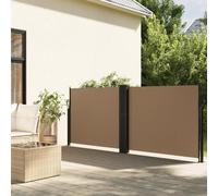 Festnight Auvent latéral rétractable 140x1200 cm Store Latéral Vertical Paravent Rétractable Protection Solaire Brise Vue Rétractable pour Balcon Jardin Terrasse -Taupe-140 x 1200 cm