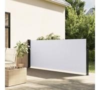 Festnight Auvent latéral rétractable 140x600 cm Store Brise Vue Jardin Retractable Store latéral Enroulable Brise Soleil Paravent Exterieur Opaque-Blanc-140 x 600 cm