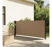 Festnight Auvent latéral rétractable 140x600 cm Store Brise Vue Jardin Retractable Store latéral Enroulable Brise Soleil Paravent Exterieur Opaque-Taupe-140 x 600 cm