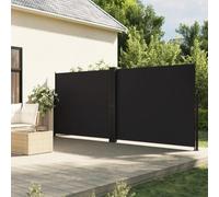 Festnight Auvent latéral rétractable 160x1000 cm Store Latéral Vertical Paravent Rétractable Protection Solaire Brise Vue Rétractable pour Balcon Jardin Terrasse -Noir-160 x 1000 cm