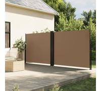 Festnight Auvent latéral rétractable 160x1200 cm Store Latéral Vertical Paravent Rétractable Protection Solaire Brise Vue Rétractable pour Balcon Jardin Terrasse -Taupe-160 x 1200 cm