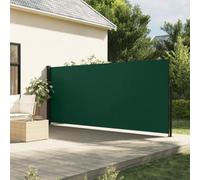 Festnight Auvent latéral rétractable 160x500 cm Store Brise Vue Jardin Retractable Store latéral Enroulable Brise Soleil Paravent Exterieur Opaque-Vert foncé-160 x 500 cm