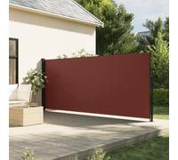 Festnight Auvent latéral rétractable 160x500 cm Store Brise Vue Jardin Retractable Store latéral Enroulable Brise Soleil Paravent Exterieur Opaque-Marron-160 x 500 cm