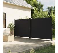 Festnight Auvent latéral rétractable 180x1200 cm Store Latéral Vertical Paravent Rétractable Protection Solaire Brise Vue Rétractable pour Balcon Jardin Terrasse -Noir-180 x 1200 cm