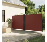 Festnight Auvent latéral rétractable 180x1200 cm Store Latéral Vertical Paravent Rétractable Protection Solaire Brise Vue Rétractable pour Balcon Jardin Terrasse -Marron-180 x 1200 cm