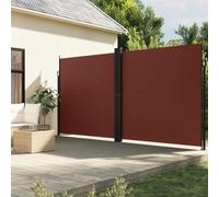 Festnight Auvent latéral rétractable 200x1200 cm Store Latéral Vertical Paravent Rétractable Protection Solaire Brise Vue Rétractable pour Balcon Jardin Terrasse -Marron-200 x 1200 cm