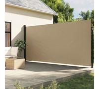 Festnight Auvent latéral rétractable 200x500 cm Store Brise Vue Jardin Retractable Store latéral Enroulable Brise Soleil Paravent Exterieur Opaque-Beige-200 x 500 cm