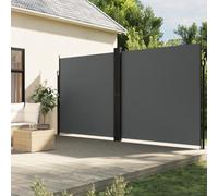 Festnight Auvent latéral rétractable 200x600 cm Store Latéral Vertical Paravent Rétractable Protection Solaire Brise Vue Rétractable pour Balcon Jardin Terrasse -Anthracite-200 x 600 cm