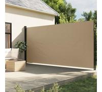 Festnight Auvent latéral rétractable 220x500 cm Store Brise Vue Jardin Retractable Store latéral Enroulable Brise Soleil Paravent Exterieur Opaque-Beige-220 x 500 cm