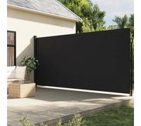 Festnight Auvent latéral rétractable 220x500 cm Store Brise Vue Jardin Retractable Store latéral Enroulable Brise Soleil Paravent Exterieur Opaque-Noir-220 x 500 cm