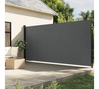 Festnight Auvent latéral rétractable 220x600 cm Store Brise Vue Jardin Retractable Store latéral Enroulable Brise Soleil Paravent Exterieur Opaque-Anthracite-220 x 600 cm