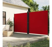 Festnight Auvent latéral rétractable 220x600 cm Store Latéral Vertical Paravent Rétractable Protection Solaire Brise Vue Rétractable pour Balcon Jardin Terrasse -Rouge-220 x 600 cm