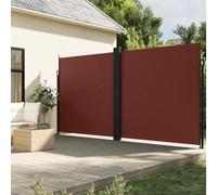 Festnight Auvent latéral rétractable 220x600 cm Store Latéral Vertical Paravent Rétractable Protection Solaire Brise Vue Rétractable pour Balcon Jardin Terrasse -Marron-220 x 600 cm