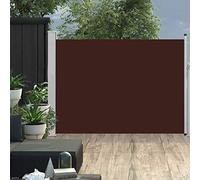 Festnight Auvent Rétractable de Balcon Store Latéral de Patio ou Terrasse Paravent Rétractable Extérieur 100x500 cm Marron