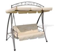 Festnight Balancelle de Jardin avec Auvent 3 Places pour Jardin ou Plage