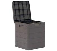 Festnight Boîte de Rangement d'extérieur Jardin Meubles de Jardin en Plastique 42,5 x 44 x 50 cm 90 L Marron