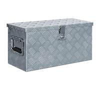 Festnight Boîte en Aluminium Caisse à Outils Aluminium pour l'emballage, Stockage et Transport 61,5 x 26,5 x 30 cm Argenté