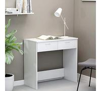 Festnight Bureau d'étude Table de Travail Blanc 80x40x75 cm Aggloméré