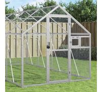 Festnight Cage Oiseaux XXL Aluminium Argent 1.79 x 4 x 1.85 m