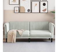 Festnight Canapé 2 Places Velours Canapé 2 Places Salon Canapé scandinave pour Salon Appartement Velours-Gris Clair-2 Places