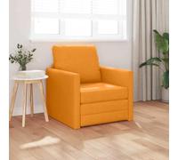 Festnight Canape Convertible 1 Places Canapé 1 Places Canapé-lit 2 en 1 pour Petit Appartement, Salon, Bureau-Jaune foncé-74x77x81 cm