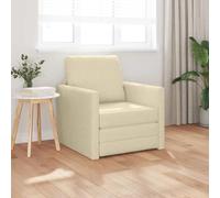 Festnight Canape Convertible 1 Places Canapé 1 Places Canapé-lit 2 en 1 pour Petit Appartement, Salon, Bureau-Crème-74x77x81 cm