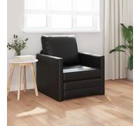 Festnight Canape Convertible 1 Places Canapé-lit 2 en 1 Canapé 1 Places pour Salon Chambre Fauteuil Canapé pour Petit Appartement, Salon, Bureau-Noir-74x77x81 cm