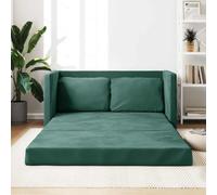 Festnight Canape Convertible 2 Places Canapé 2 Places Canapé Lit de Sol 2-en-1 pour Petit Appartement, Salon, Bureau-Vert Foncé