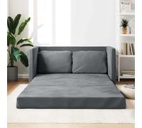 Festnight Canape Convertible 2 Places Canapé 2 Places Canapé Lit de Sol 2-en-1 pour Petit Appartement, Salon, Bureau-Gris Foncé
