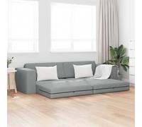 Festnight Canape Convertible 2 Places Canapé Lit de Sol 2-en-1 Canapé 2 Places Canape lit 2 Places pour Petit Appartement, Salon, Bureau 245x150x60.5 cm-Gris Clair-