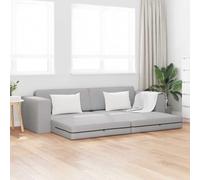 Festnight Canape Convertible 2 Places Canapé Lit de Sol 2-en-1 Canapé 2 Places Canape lit 2 Places pour Petit Appartement, Salon, Bureau 245x150x60.5 cm-Gris Nuage-