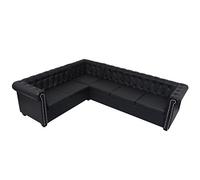 Festnight- Canapé d'angle Chesterfield 6 Places Cuir Artificiel 260 x 205 x 73 cm