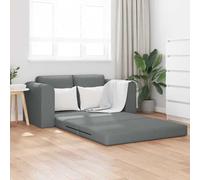 Festnight Canapé Lit 2 Place Convertible Canapé Convertible en Canapé-lit 2-en-1 Canapé Salon Siège Rembourré 148x71x83 cm-Gris foncé-148 cm