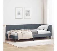 Festnight Canapé-lit 2 Places Lit Banquette Cadre de Lits 80x200 avec Sommier à Lattes Sofa-lit pour Salon, Bureau, Appartement-Gris foncé-80 x 200 cm