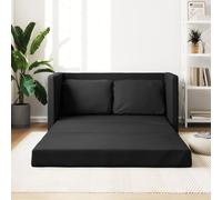 Festnight Canapé-lit canapé Convertible 2 Places Clic clac 2 Places Convertible bz Convertible 2 Places Canapé Chambre ado Canapé Deux Places similicuir-Noir-112x174x55 cm-2