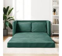 Festnight Canapé-lit canapé Convertible 2 Places Clic clac 2 Places Convertible bz Convertible 2 Places Canapé Chambre ado Canapé Deux Places Velours-Vert foncé-122x204x55 cm