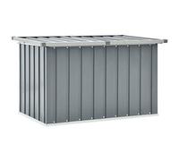 Festnight Coffre de Rangement de Jardin en métal Coffre Jardin Coussin Rangement Coffre de terrasse et Rangement de Meubles de Jardin Boîte de Rangement coussins-109 x 67 x 65 cm-Gris