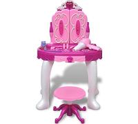 Festnight Coiffeuse de Jouet avec Lumière et Son pour Enfants Avec 3 Miroirs