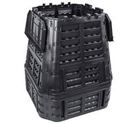 Festnight Composteur Outdoor Noir 650 L Plastique