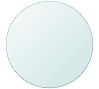 Festnight Dessus de Table Ronde en Verre trempé